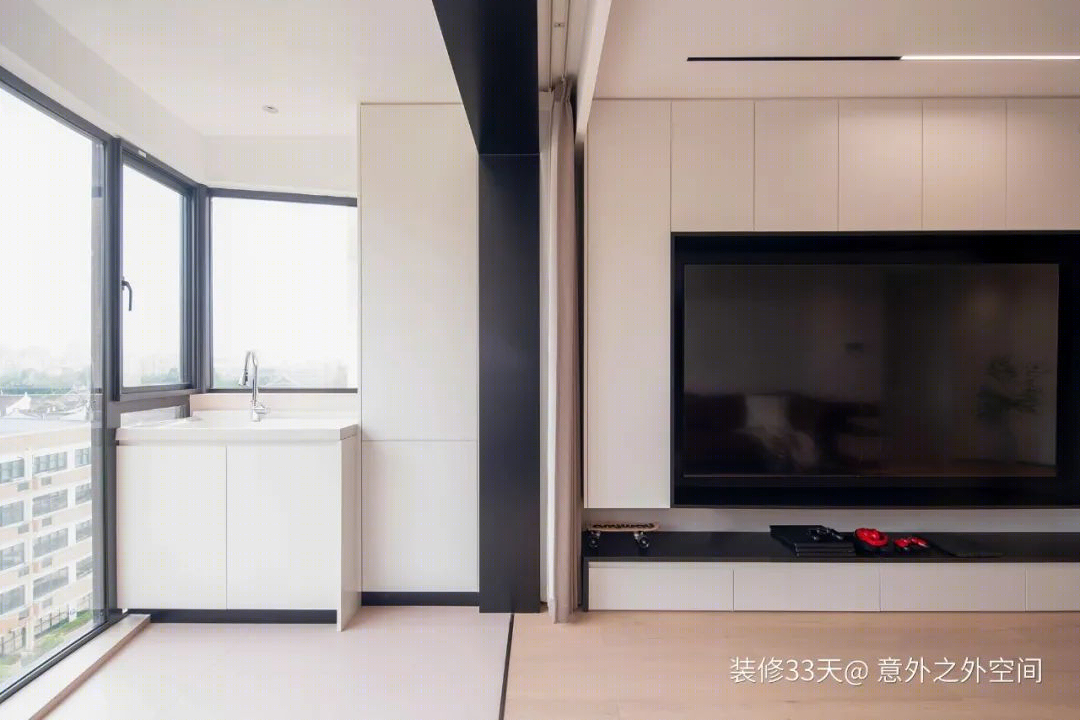 上海徐汇区现代简约错层三室两卫住宅设计丨中国上海丨意外之外空间(上海)-15