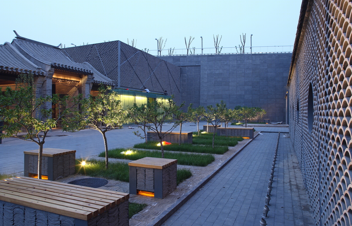 北京奥林匹克下沉花园 · “瓦院”传统与现代的完美融合-17