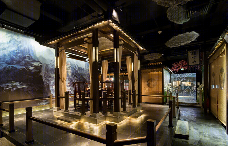 深圳“缙云山”中餐厅 | 武侠风情融入餐饮空间-15