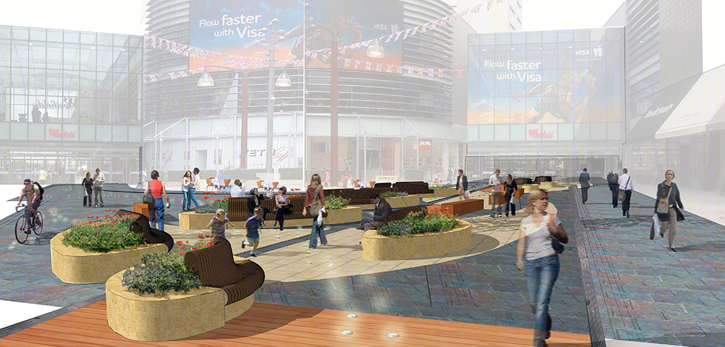英国 Westfield 街道设计改造，增强空间互动与交流-28