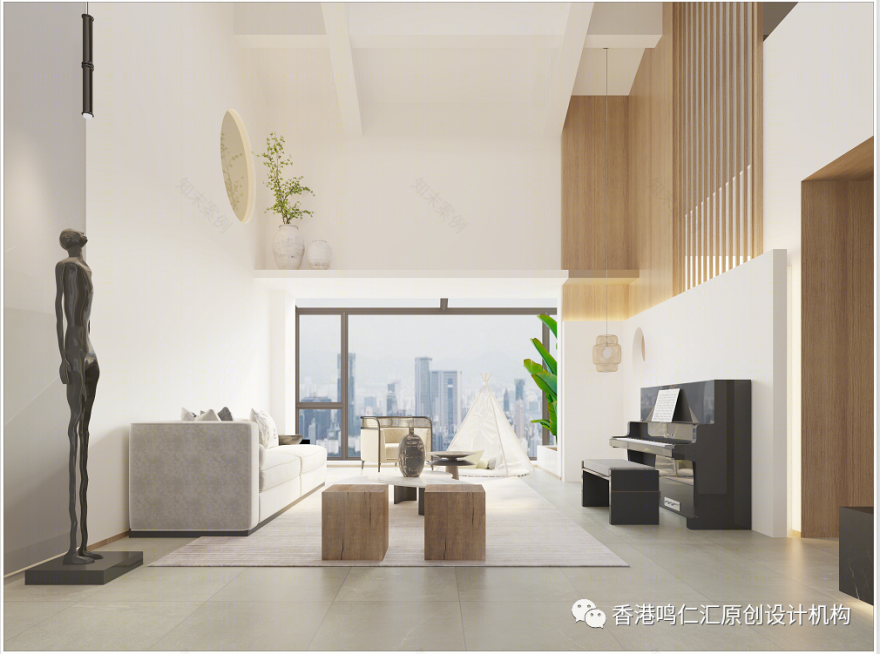 中信国安城 220㎡简约纯净空间,鸣仁汇设计展现宽敞明亮之美-19