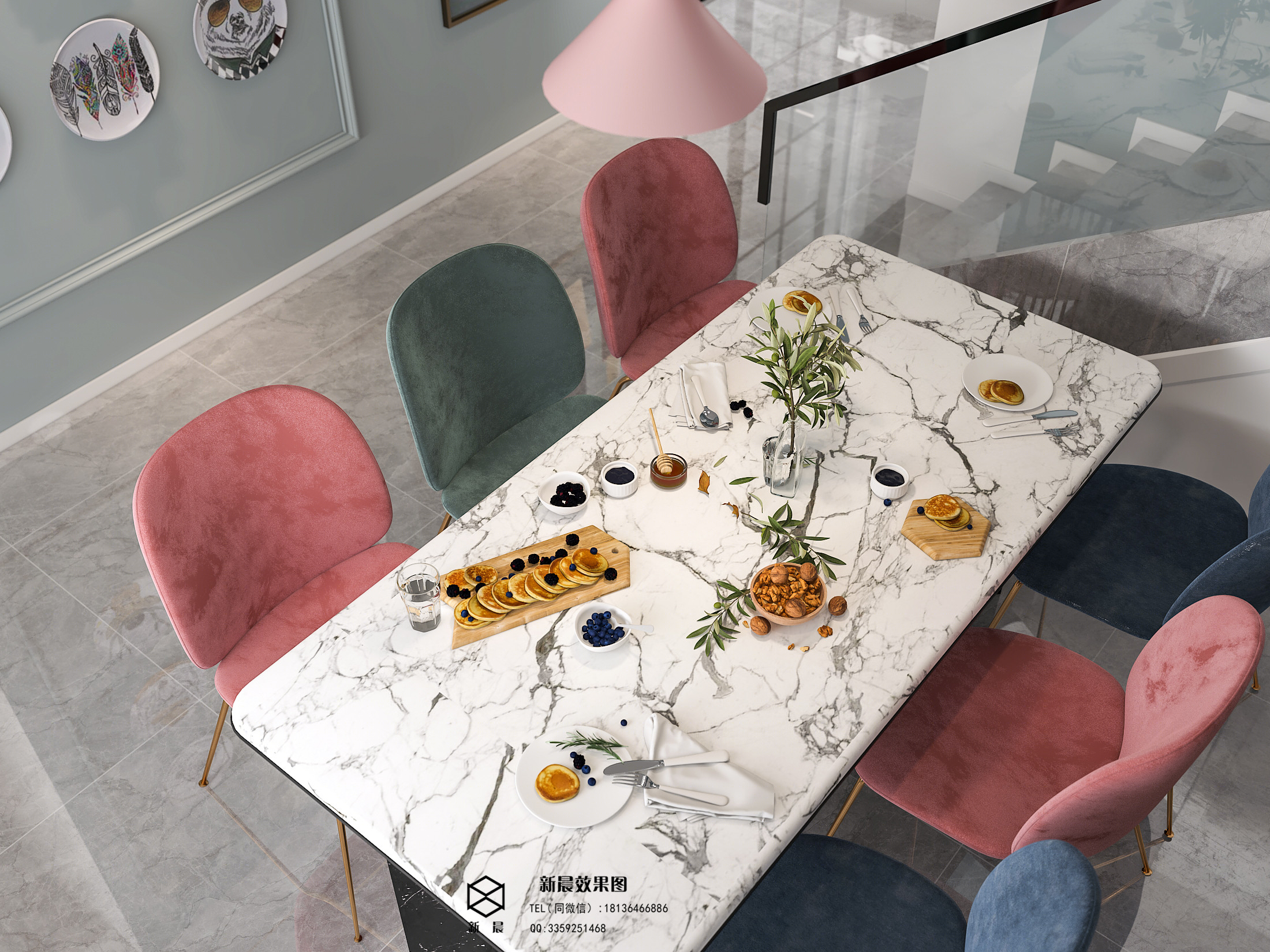 北欧轻奢风客餐厅设计，展现简约奢华之美-16