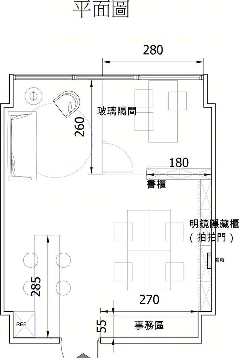 台北市 50 平米创意办公室设计 | 四宫格空间与自然共生-28
