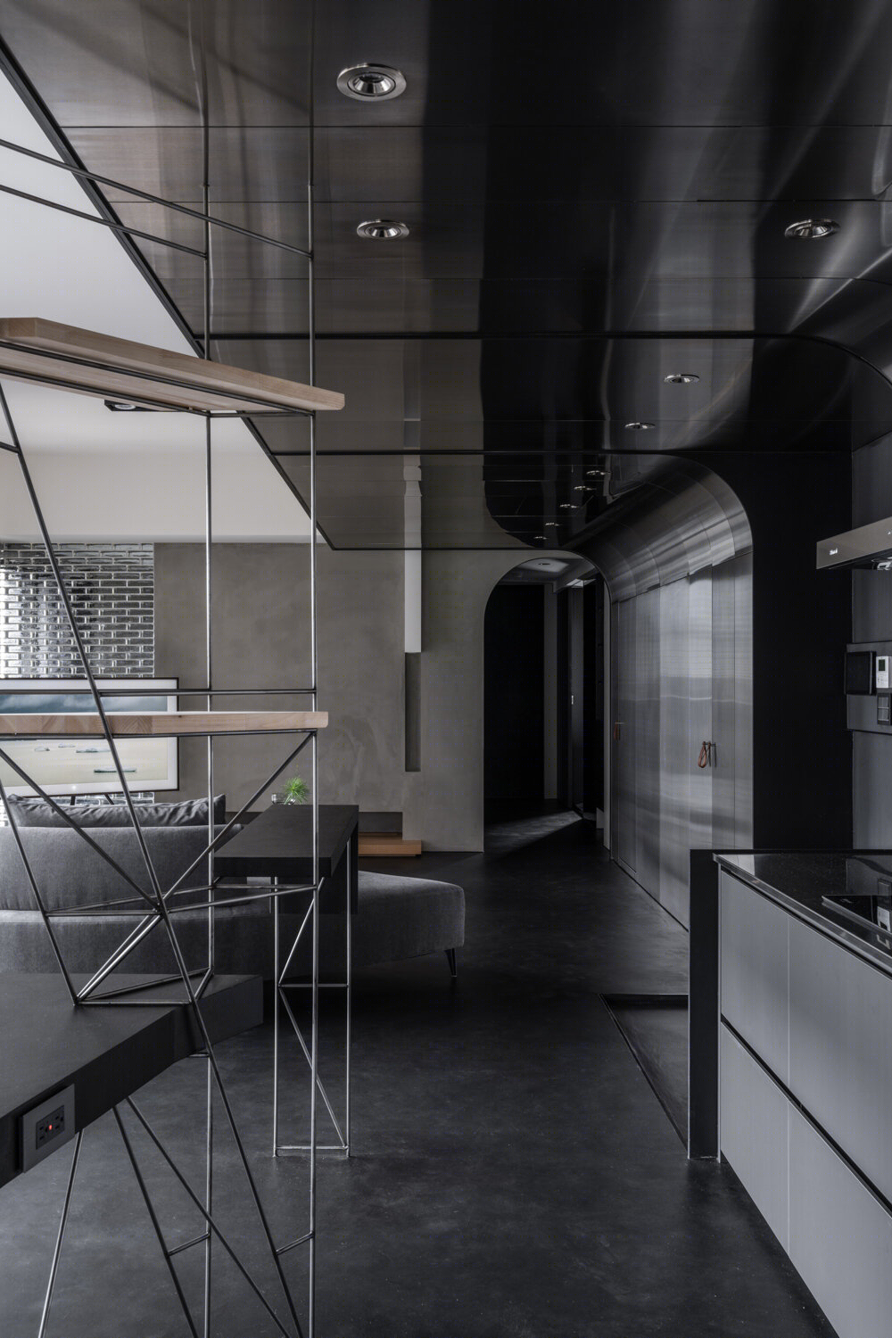 工业风极致魅力，122㎡Studio X4 设计案例解析-11