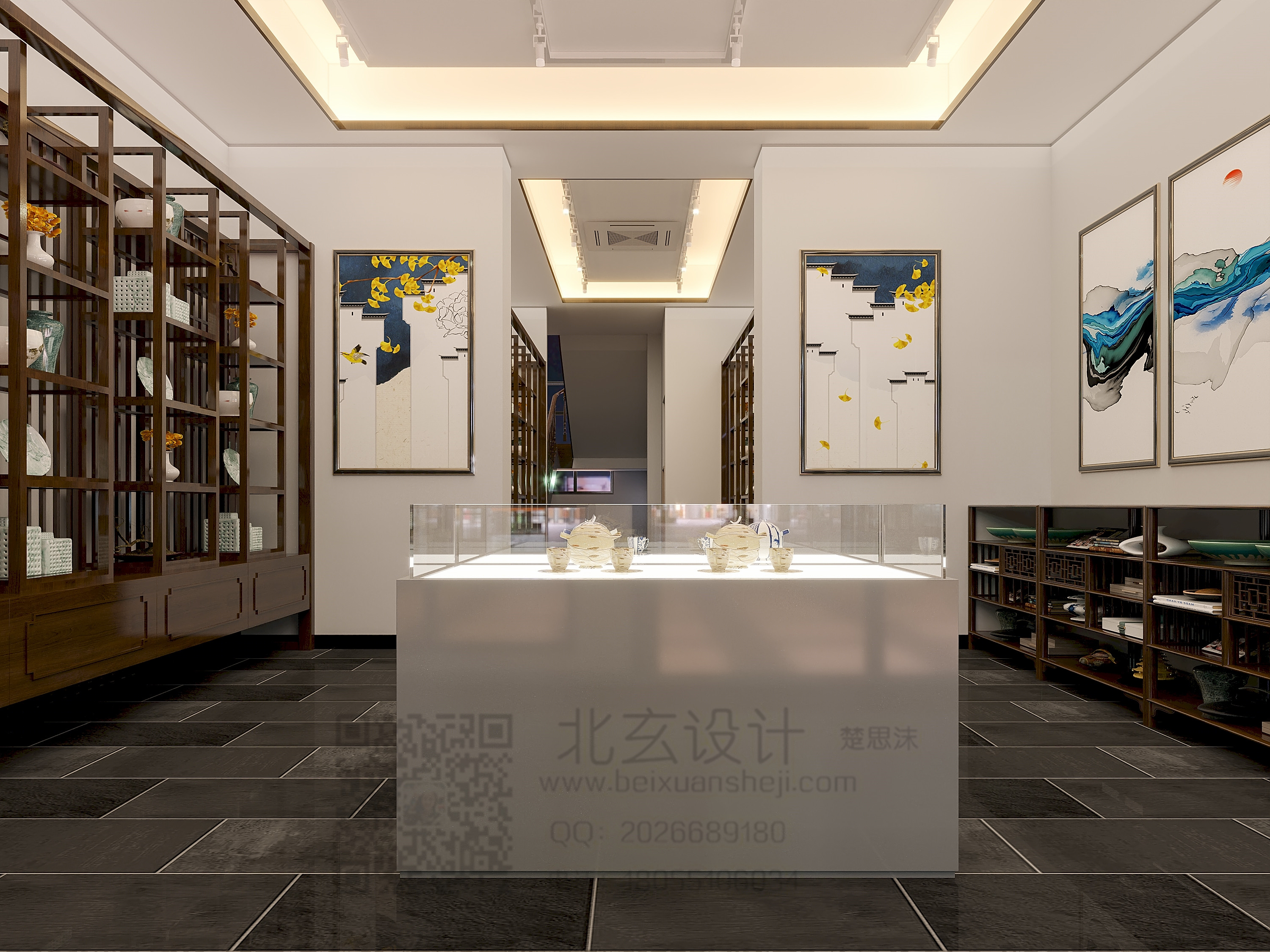 新中式酒楼——瓷器展厅-6