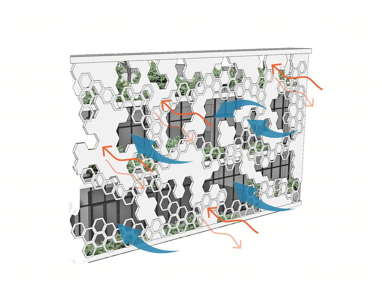 印度 Hexalace 开放式零售建筑 | 遮荫呼吸的混凝土艺术-22