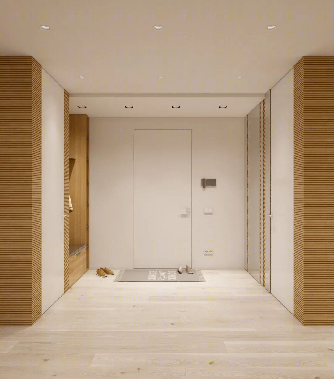 黑白灰与原木色的精致三居室丨Grani Studio-7