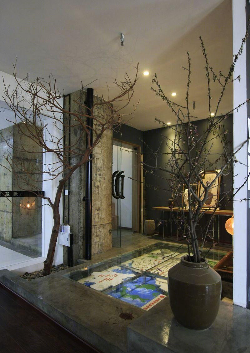 混凝土质感与木质钢架的完美结合-6