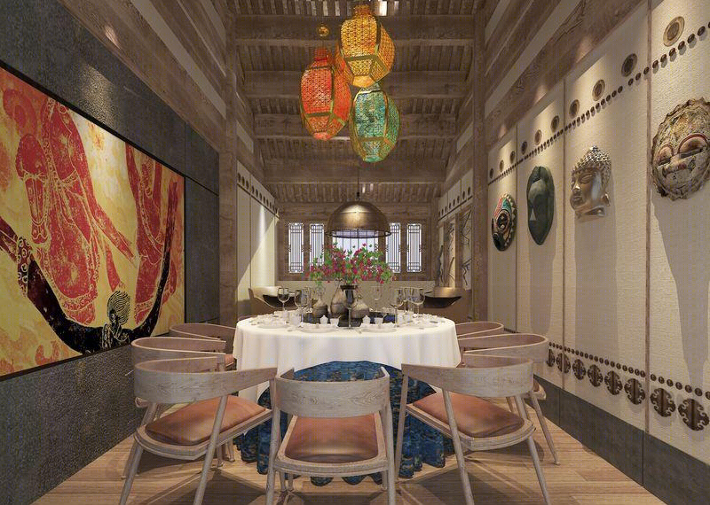 丽江玉龙花园藏式餐厅-1