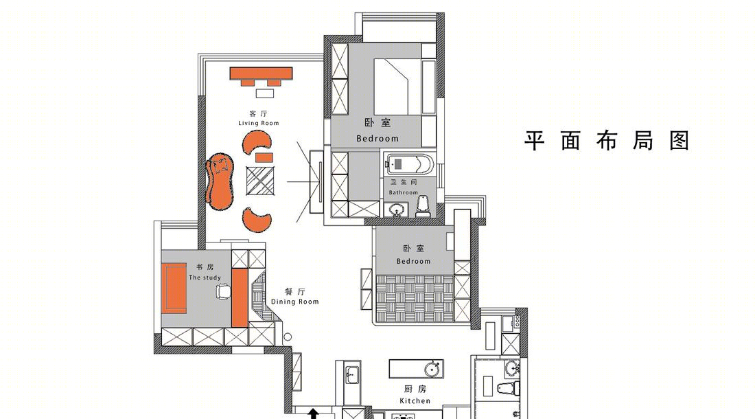 橄榄绿++橘汁儿橙 · 八马空间设计-0