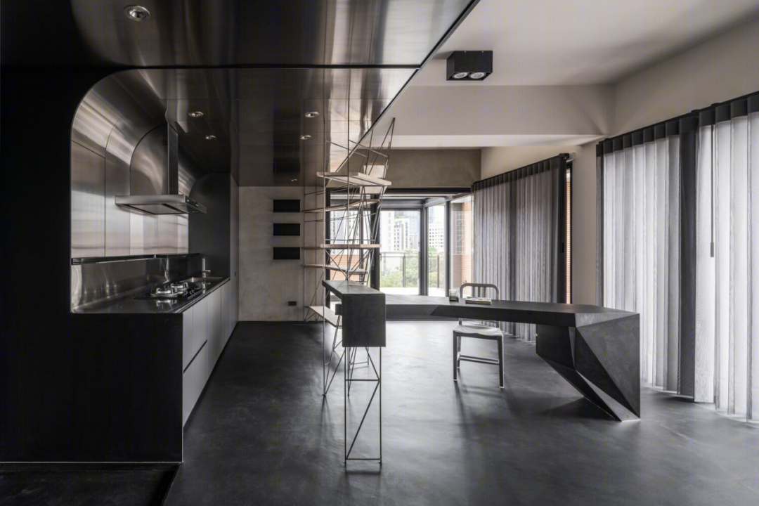 工业风极致魅力，122㎡Studio X4 设计案例解析-14