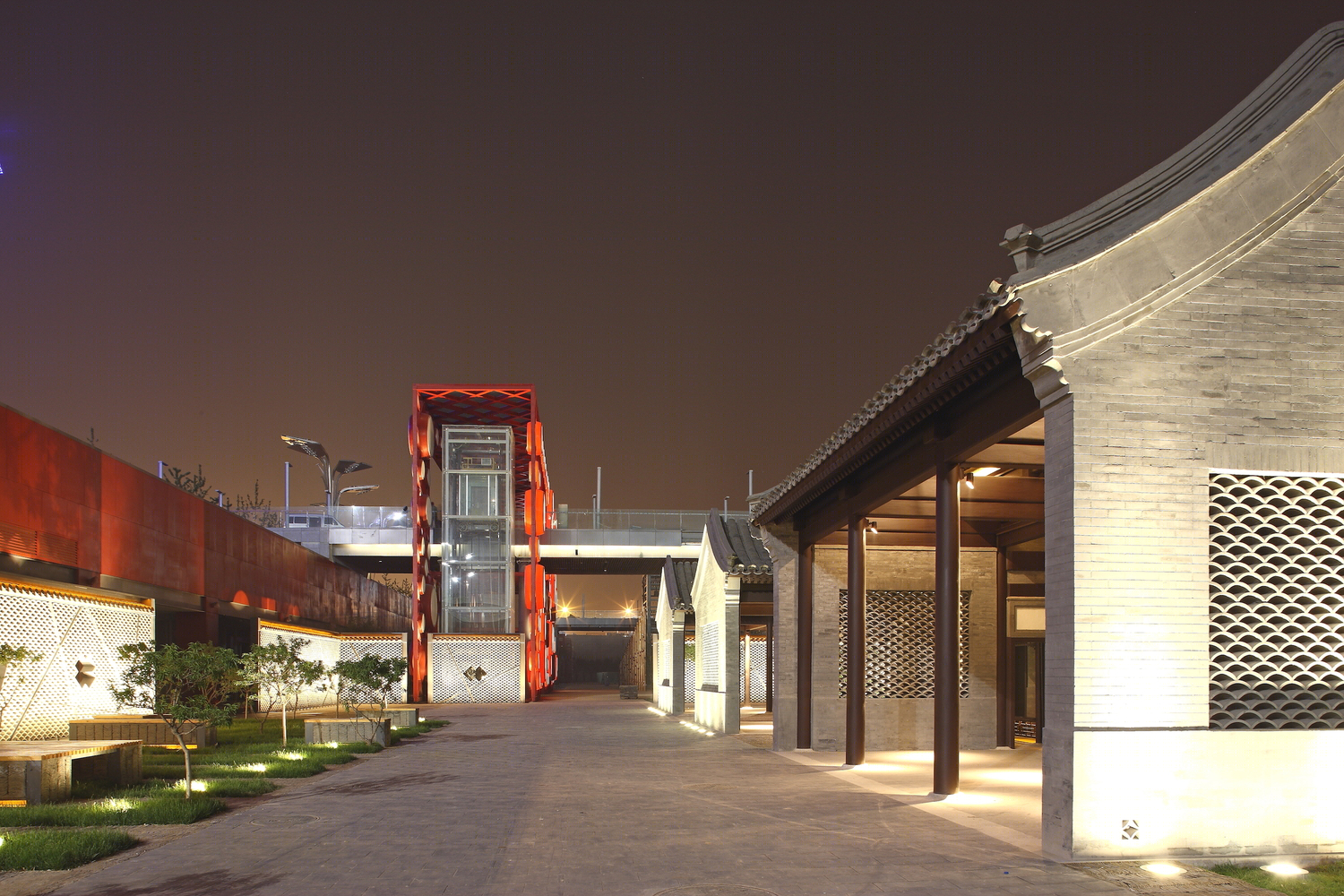 北京奥林匹克下沉花园 · “瓦院”传统与现代的完美融合-19