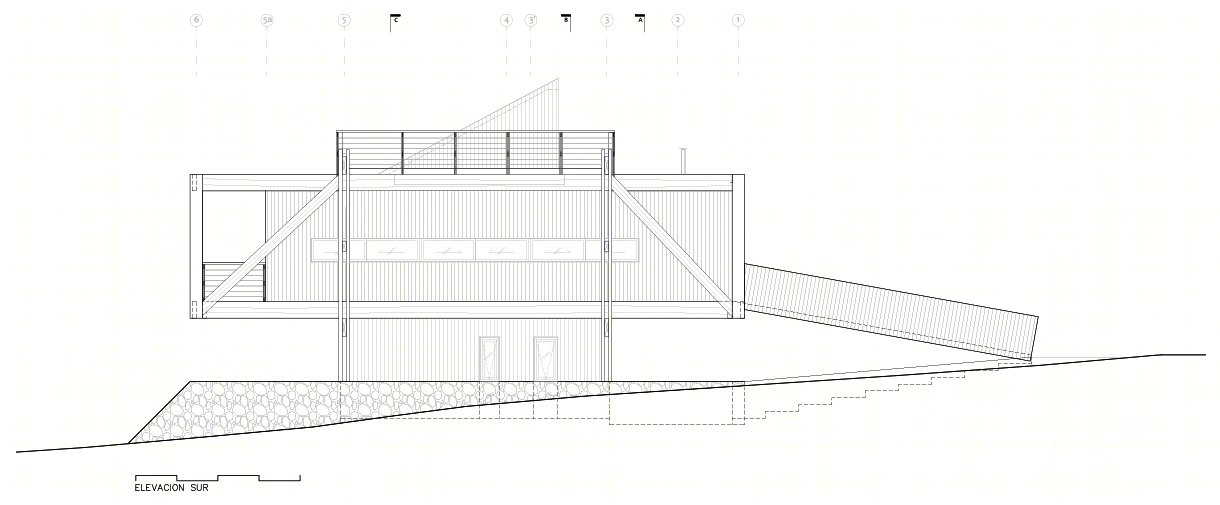 智利脚手架支撑的观景住宅-38