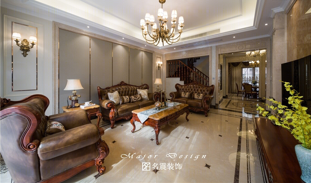 杭州名震装饰打造上林湖 400㎡美式怀旧空间-12
