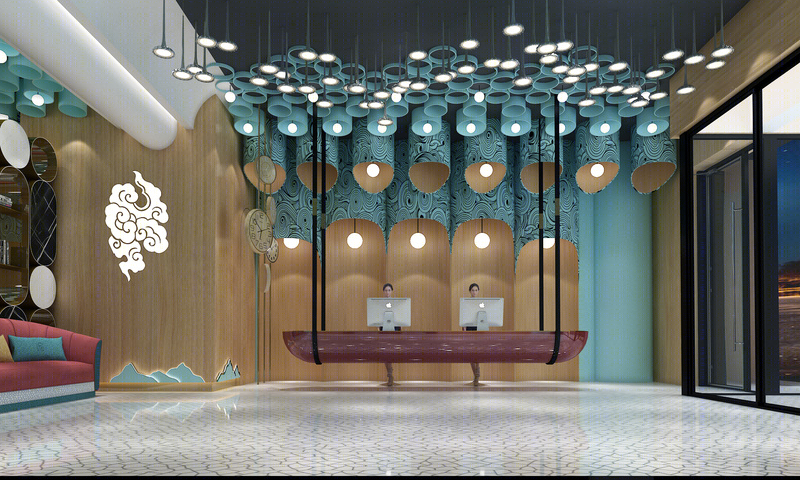 内蒙古额济纳云朵酒店前厅设计方案-6