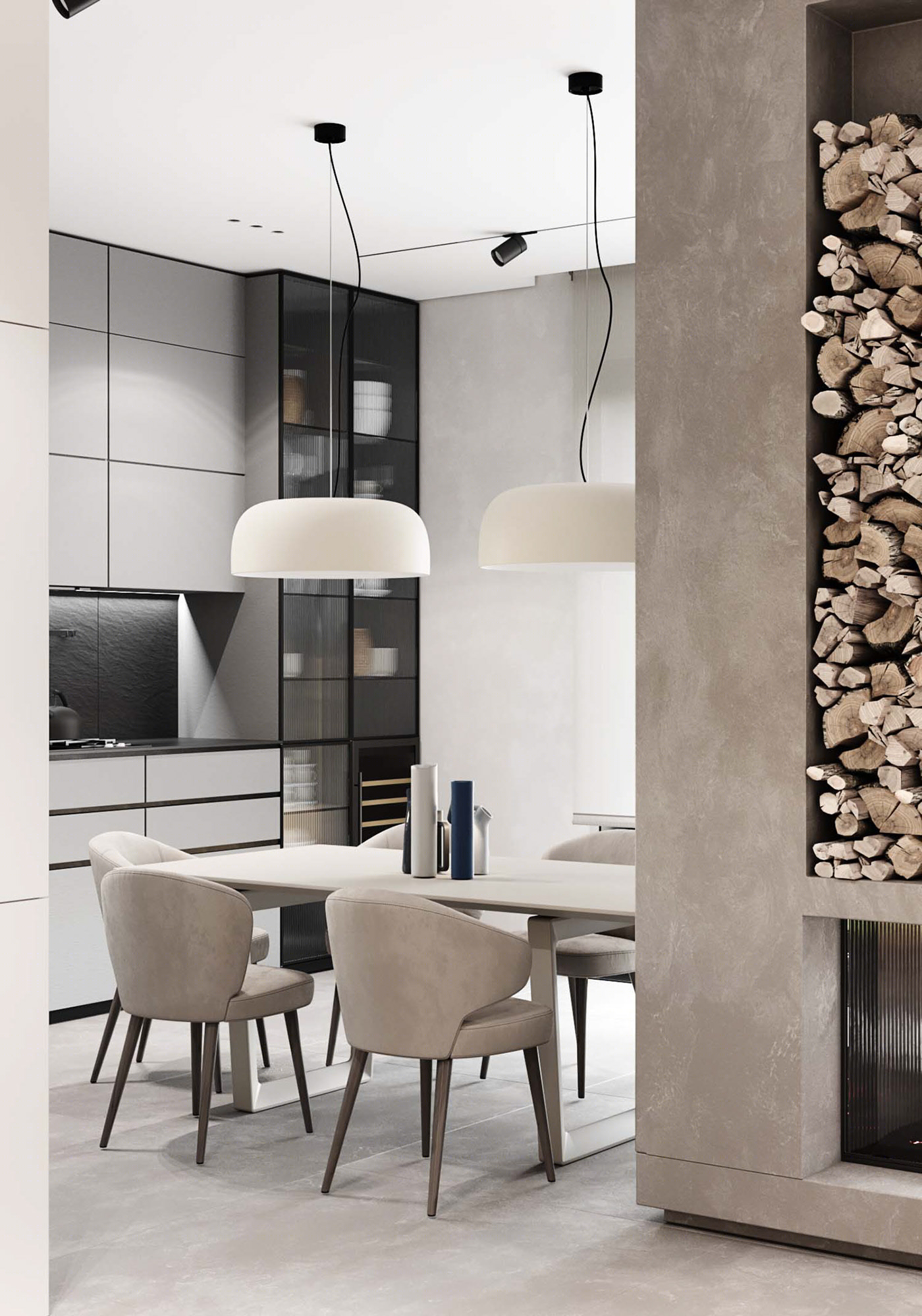 200㎡中性色系住宅设计 体验舒适精致的生活-6