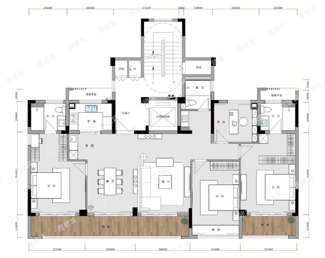 一层一户,200㎡内的豪华大平层设计丨中国沈阳丨搜建筑-71