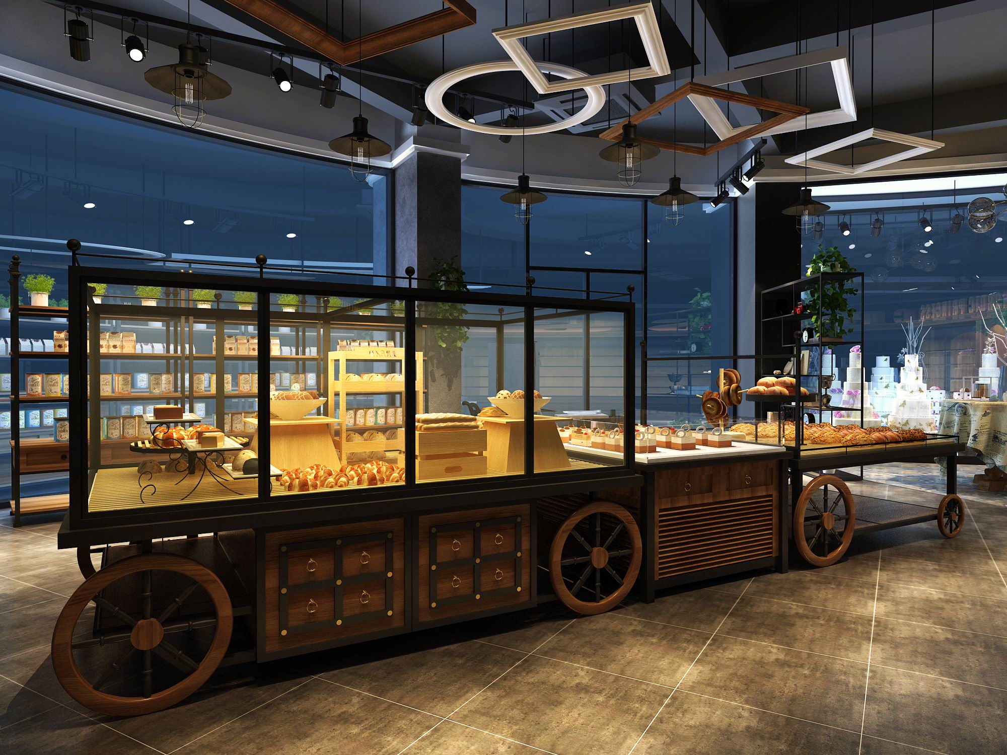 轻工业风格综合型面包店-7
