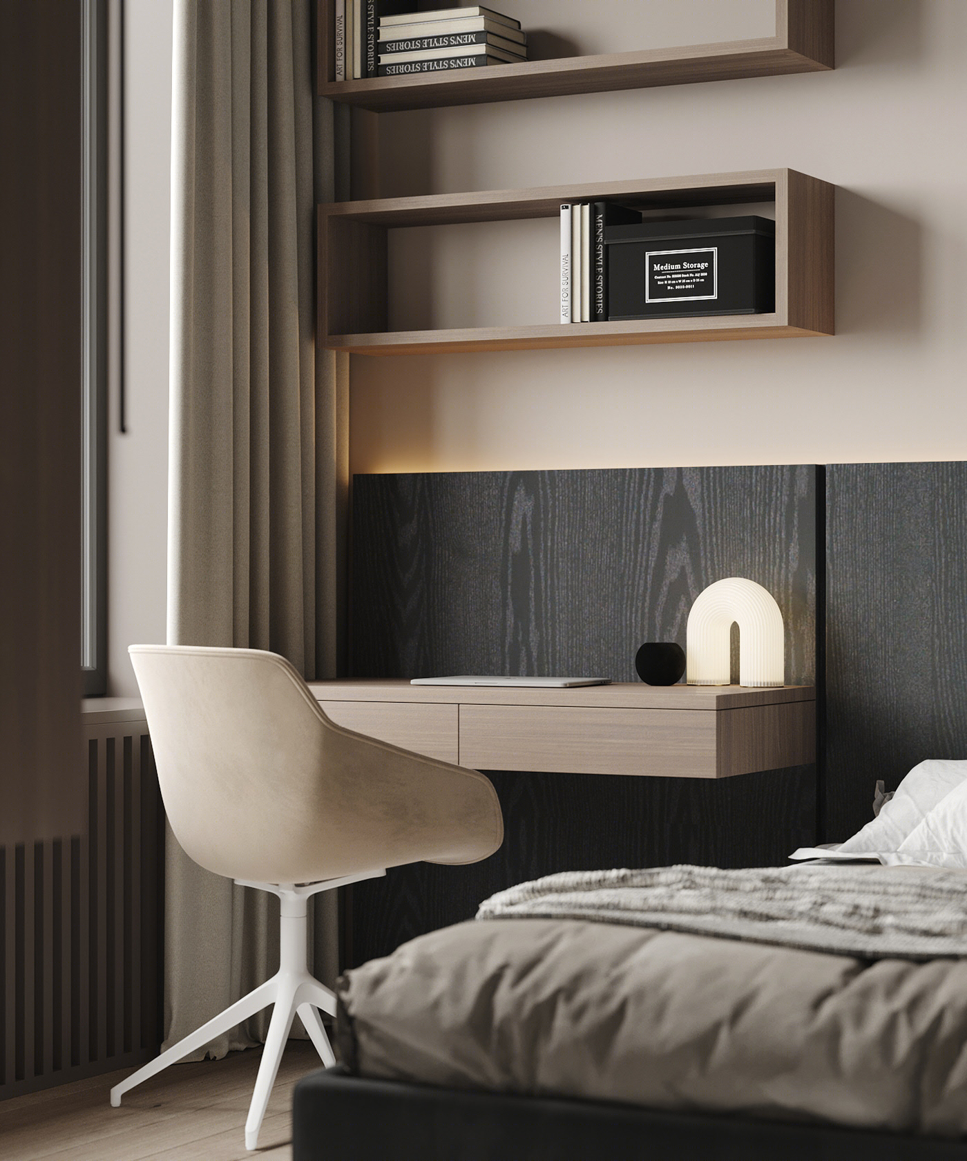 现代简约，暖色调空间设计-21