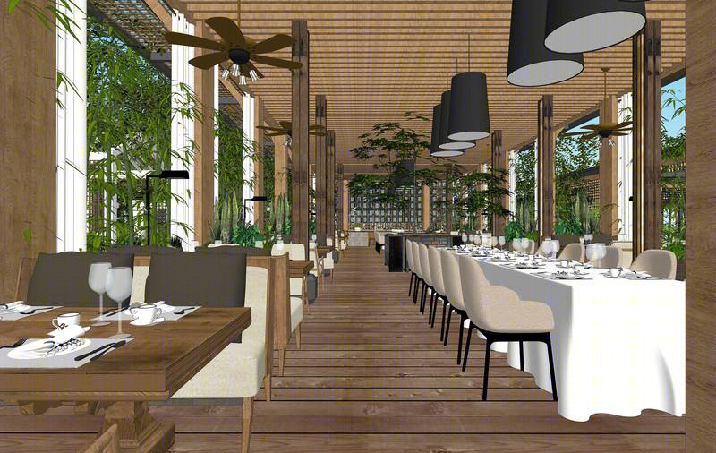 红星饭店户外就餐区景观设计-17