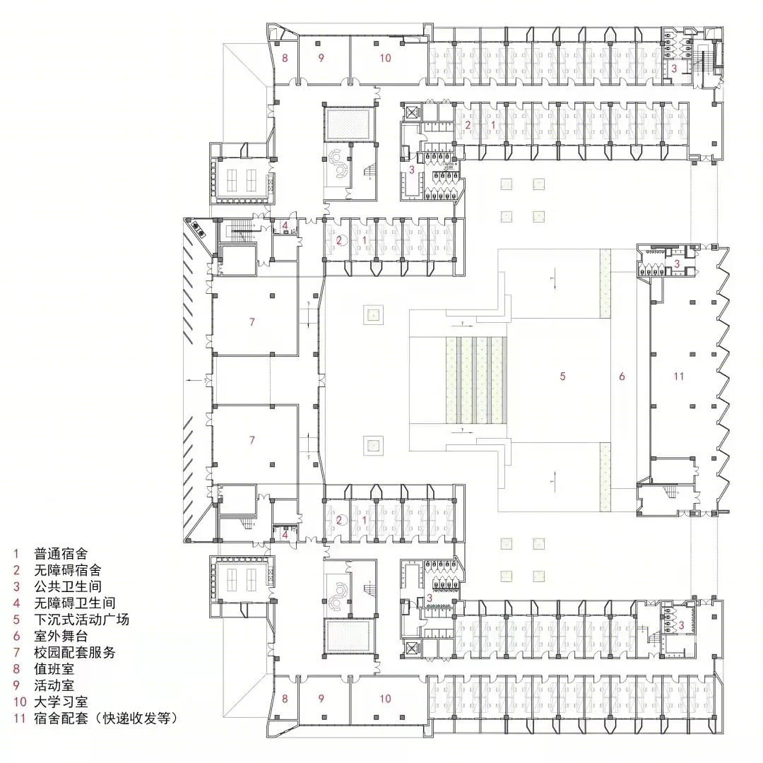 安徽工程大学国际工程师学院79#学生公寓丨中国芜湖丨同济大学建筑设计研究院（集团）有限公司建筑设计四院-61