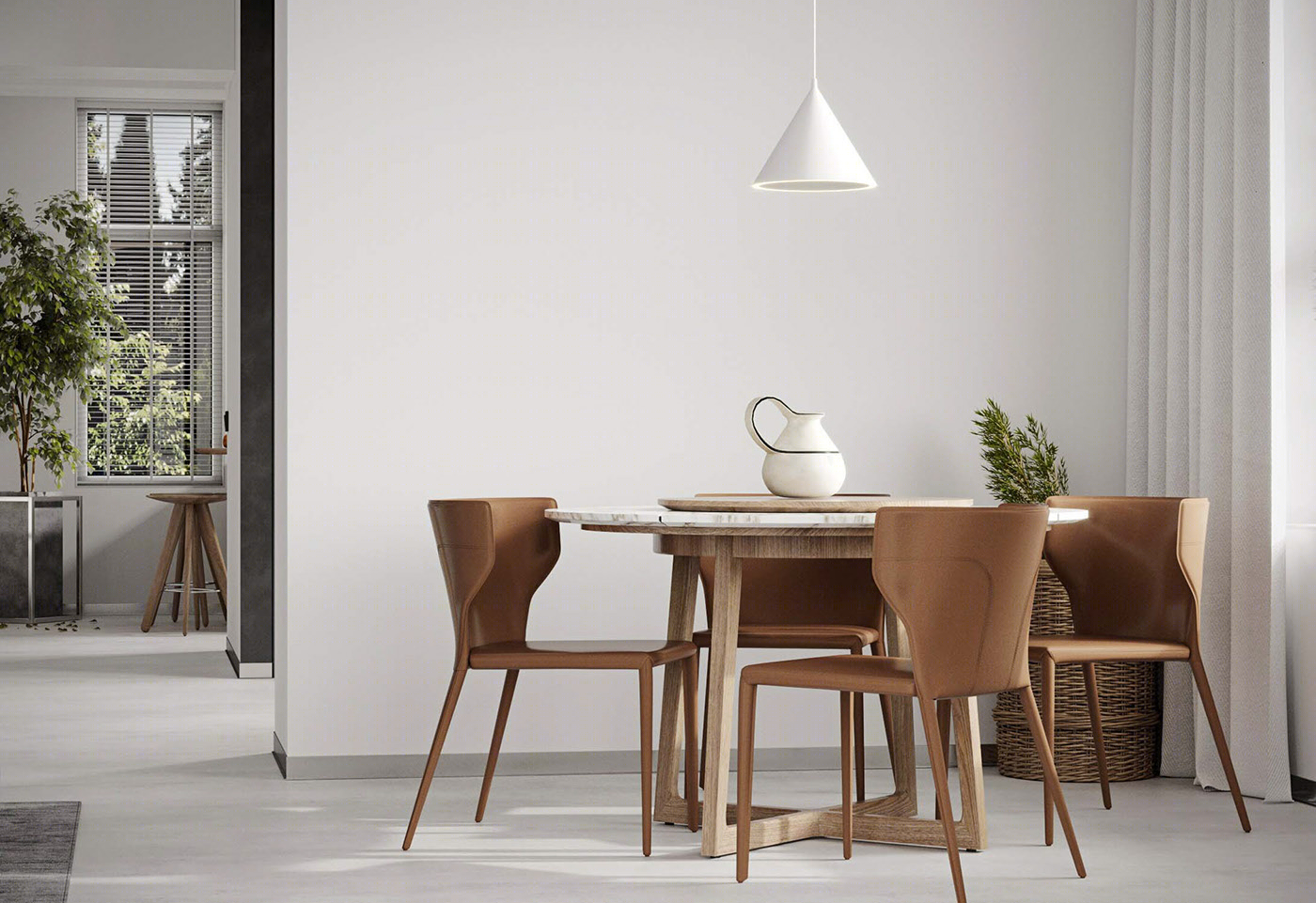 148㎡白色+蓝色 打造出超高质量的家-5