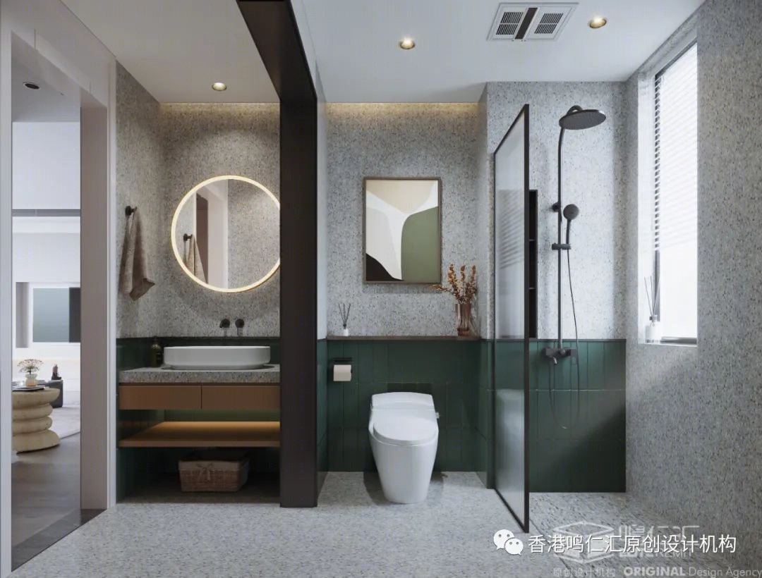 碧桂园 160㎡大平层红绿蓝自由随性空间丨香港鸣仁汇设计-29