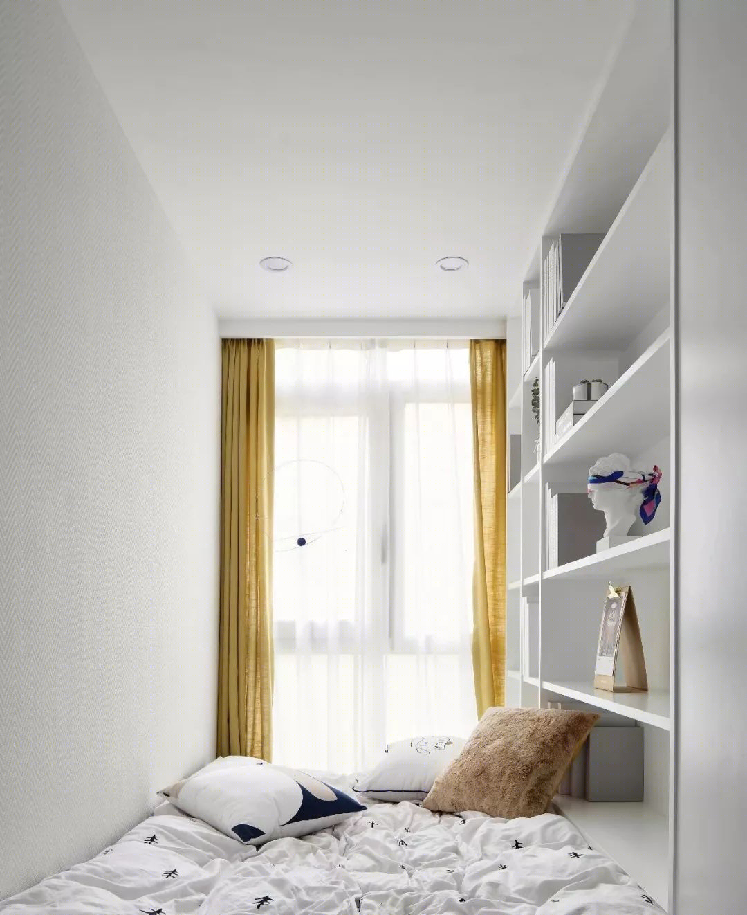 蓝白北欧小屋，小空间大利用-36