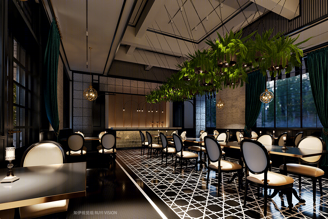 如伊视觉餐厅展厅空间设计-14