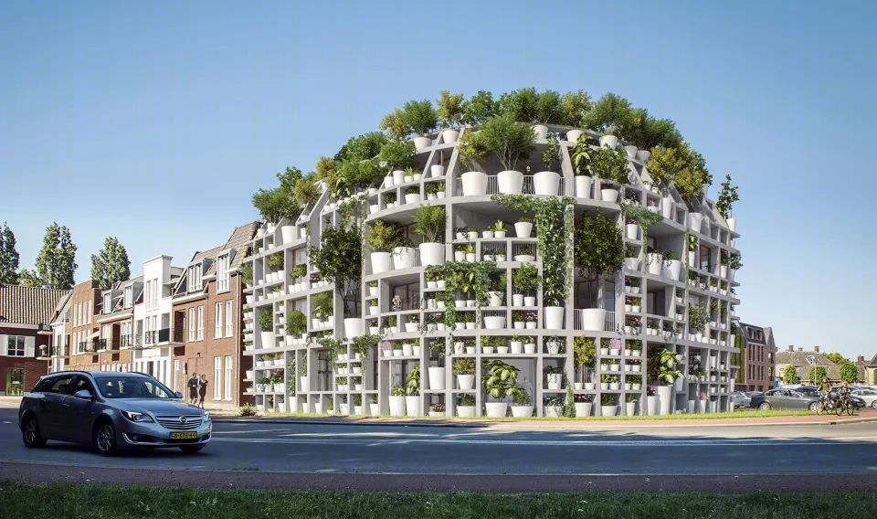 荷兰绿色植物园 Green Villa | 融入自然的办公住宅楼-9