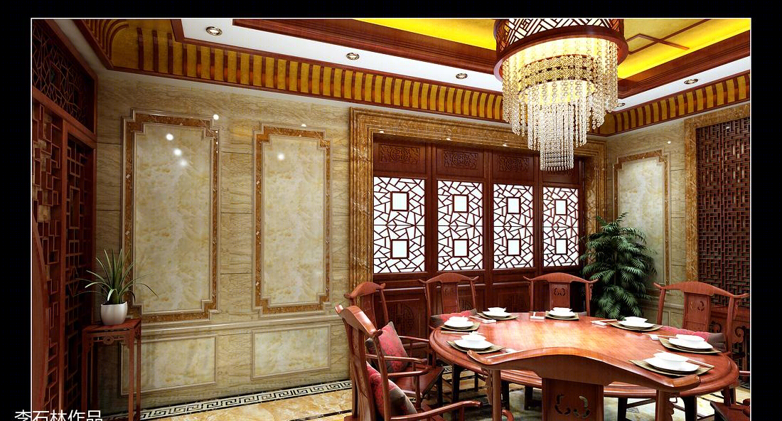 
别墅中式设计风格 -3