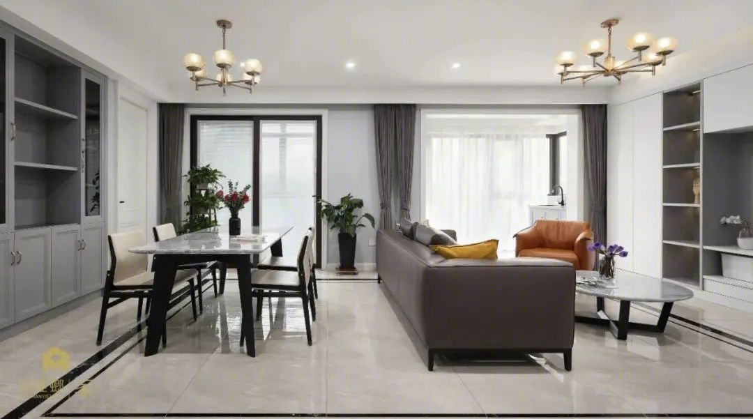 现代简约风 143㎡全景通透大横厅丨金螳螂家苏州新区店-24