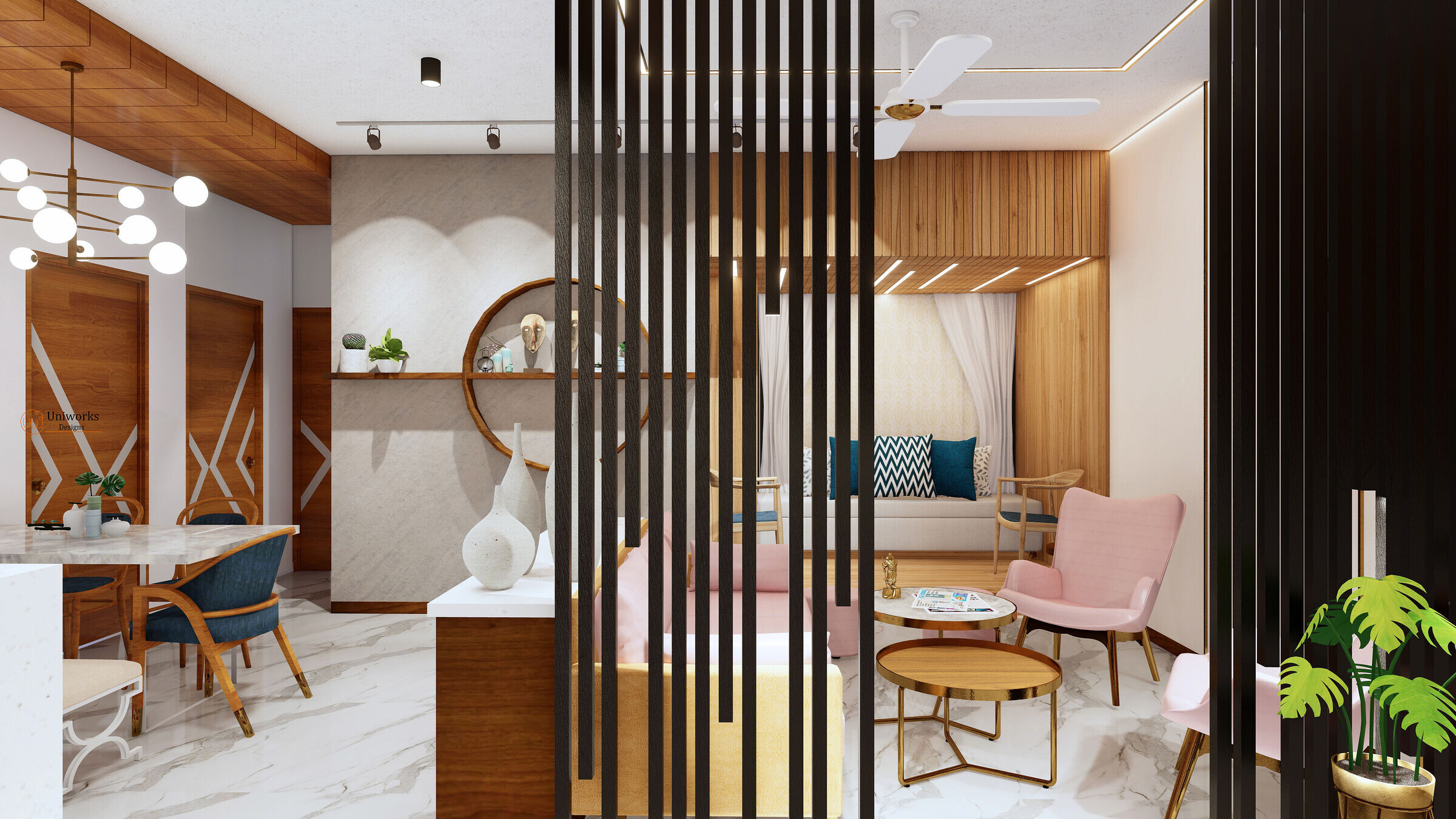 色彩盛宴 · Nitin 公寓的现代居住空间丨印度-14