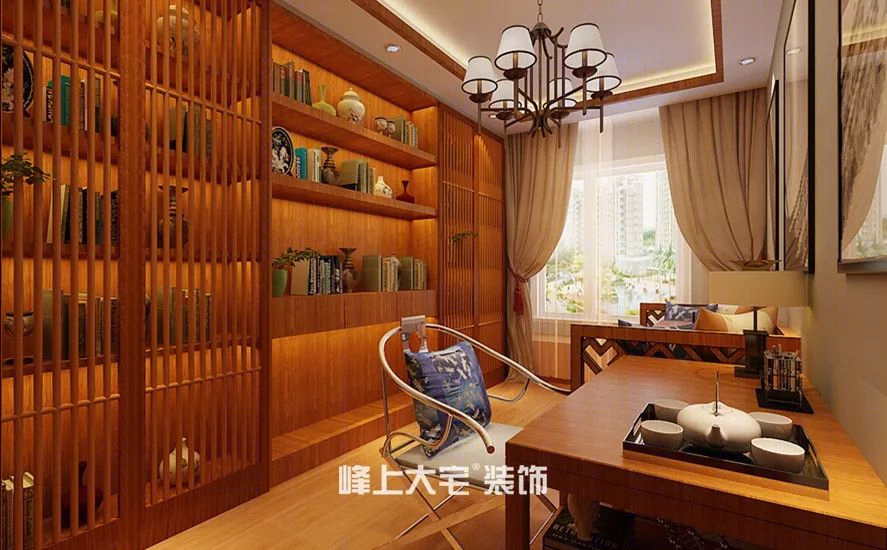 中式书房设计,古韵悠然,品质生活的艺术表达-6