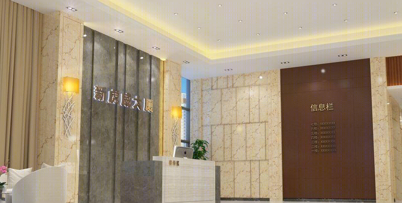 虎门鞋业招商中心办公楼大堂——现代简约设计典范-1