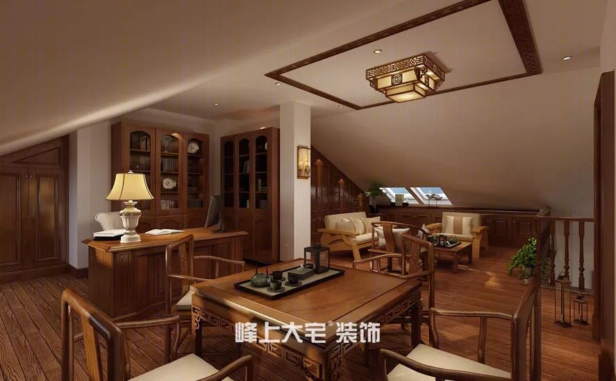 中式书房设计,古韵悠然,品质生活的艺术表达-7
