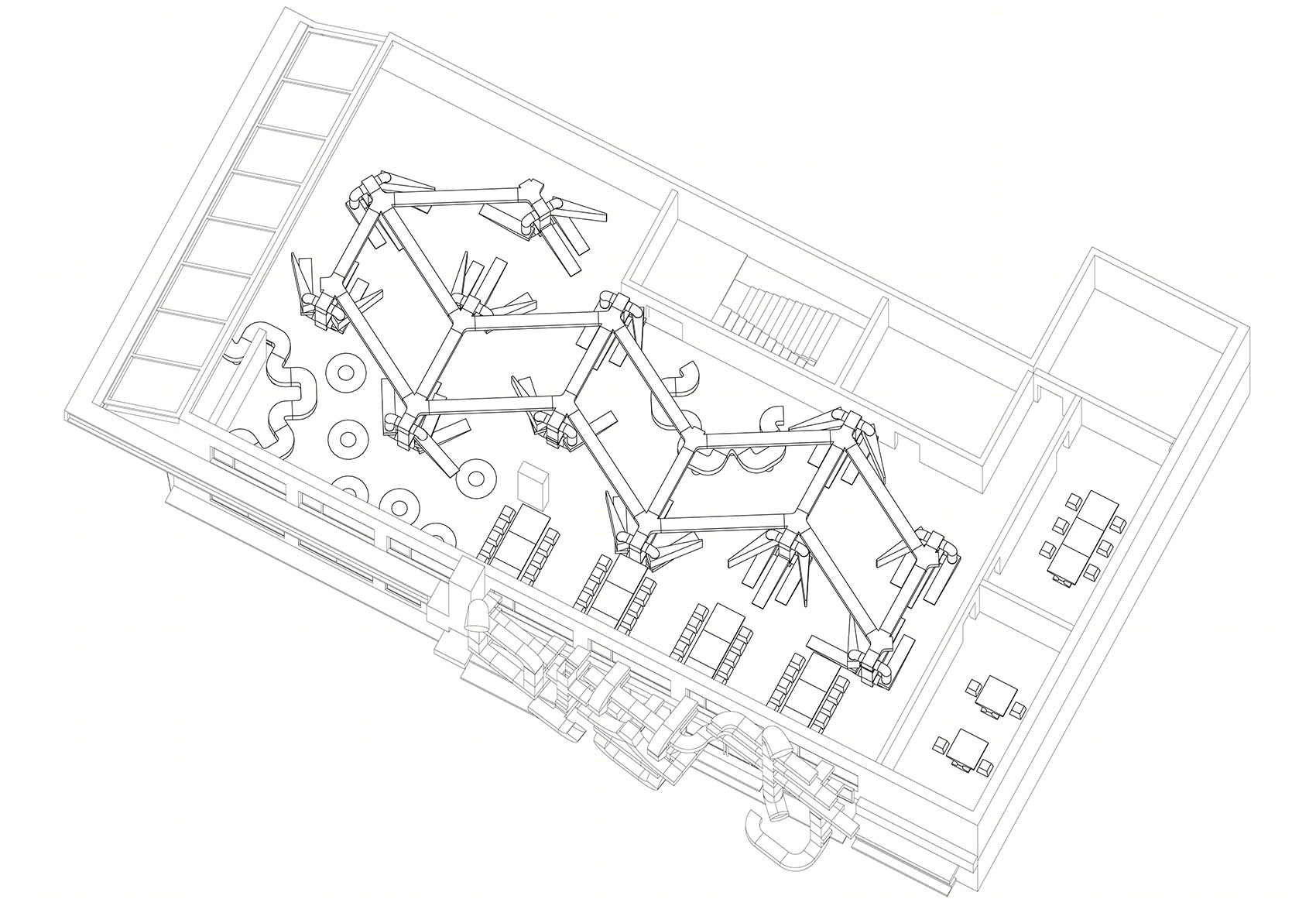 北京白塔寺信息中心·风管构建的互动空间-37