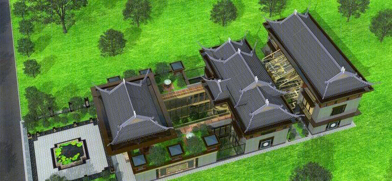 中国院子,新中式大宅设计,狮子座建筑设计-41