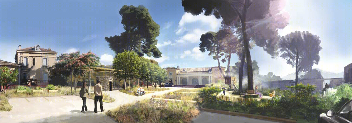 法国 Calvisson 小镇松木社区广场-28