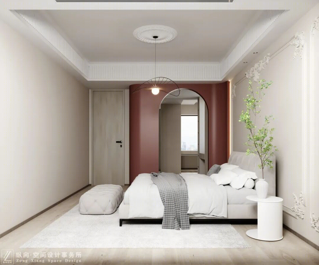 法式轻奢,浏阳创和公园 140㎡浪漫住宅设计丨中国湖南丨纵向·空间设计-22