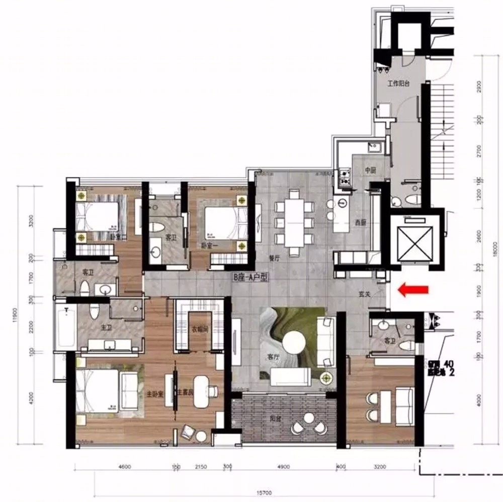 华联城市全景花园A户型,华联城市全景花园B户型丨中国深圳-90