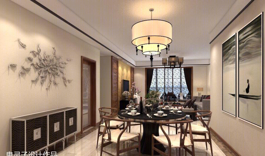 
长城锦苑新中式装修设计效果图 -4