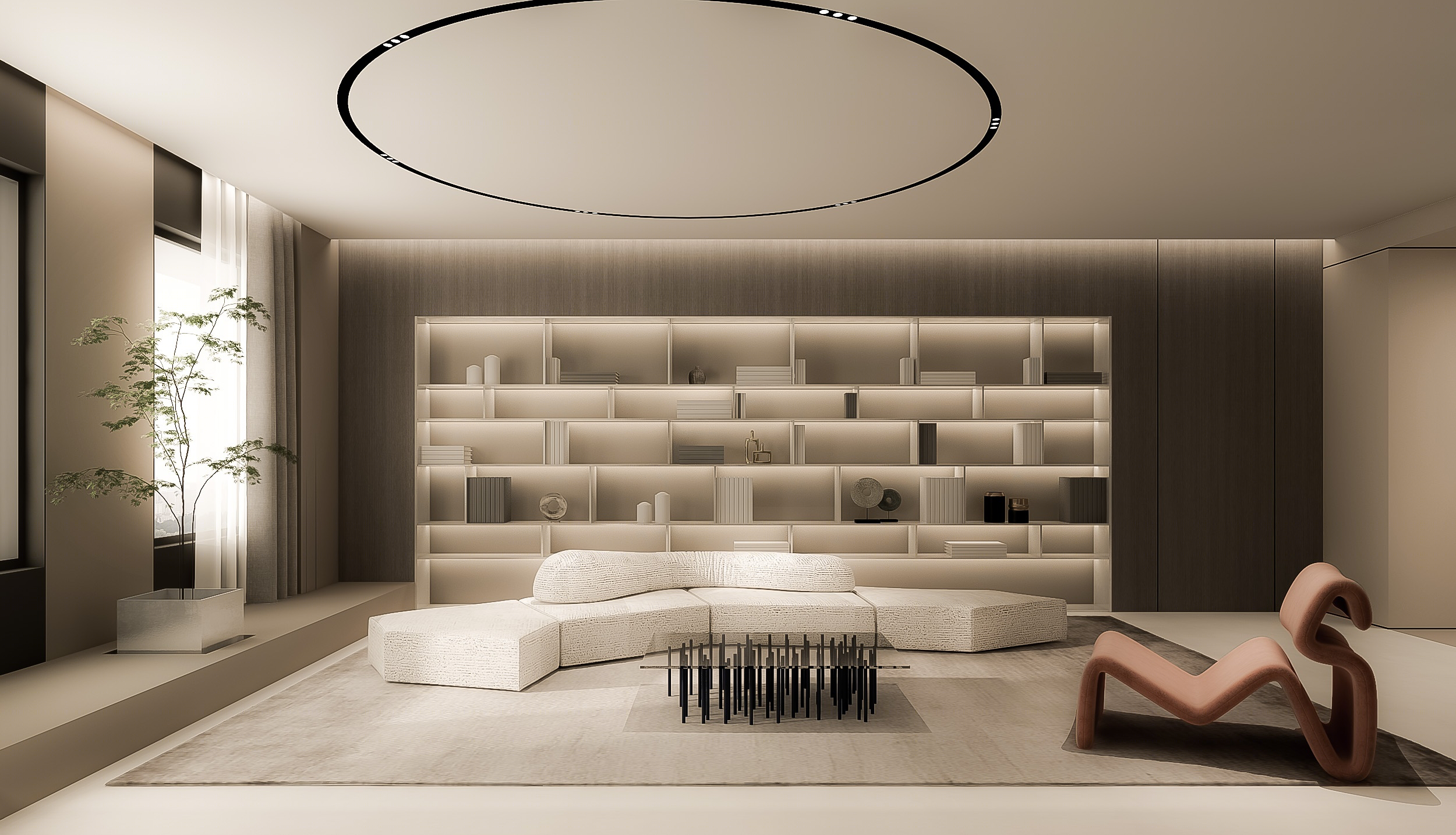 意式极简大平层施工图+高清效果图-0