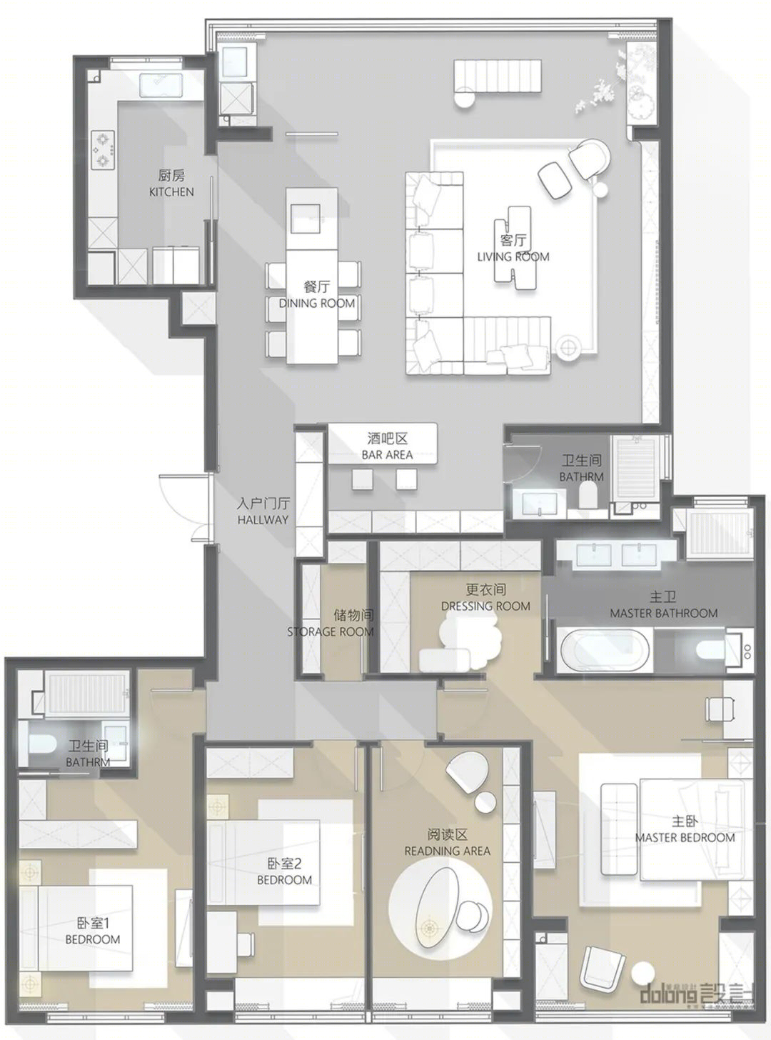华侨城天鹅堡精装户型设计方案解析丨DoLong董龍设计-32