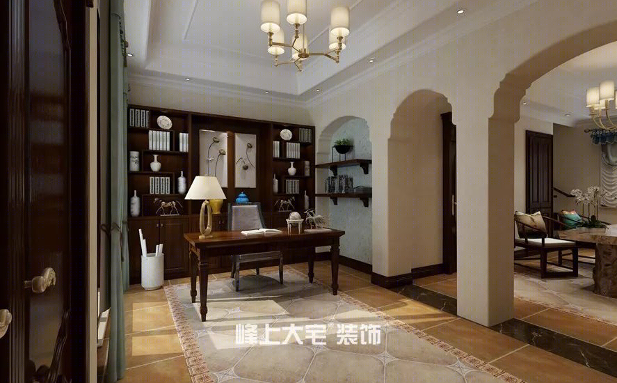 中式书房设计,古韵悠然,品质生活的艺术表达-10