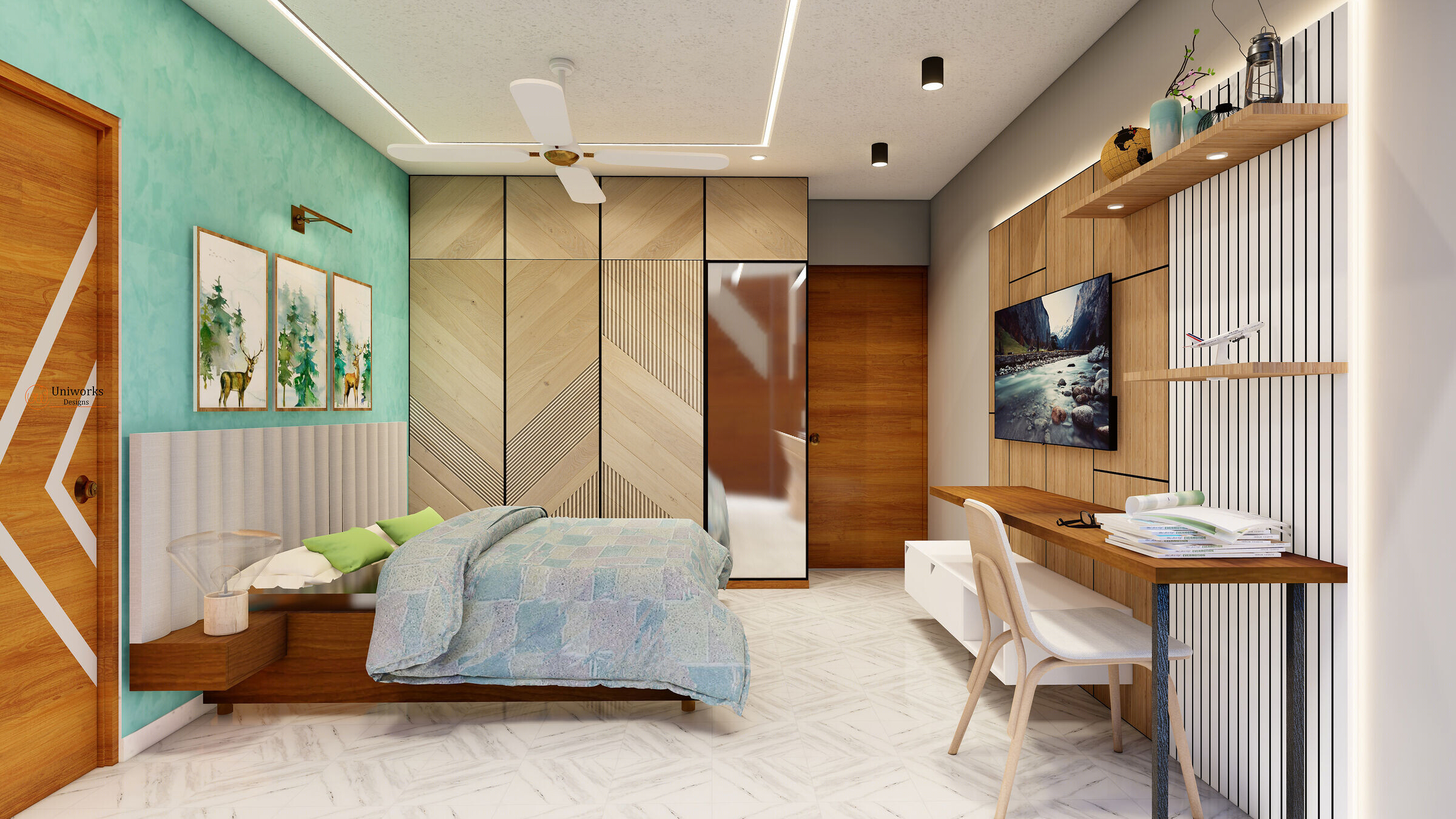 色彩盛宴 · Nitin 公寓的现代居住空间丨印度-17