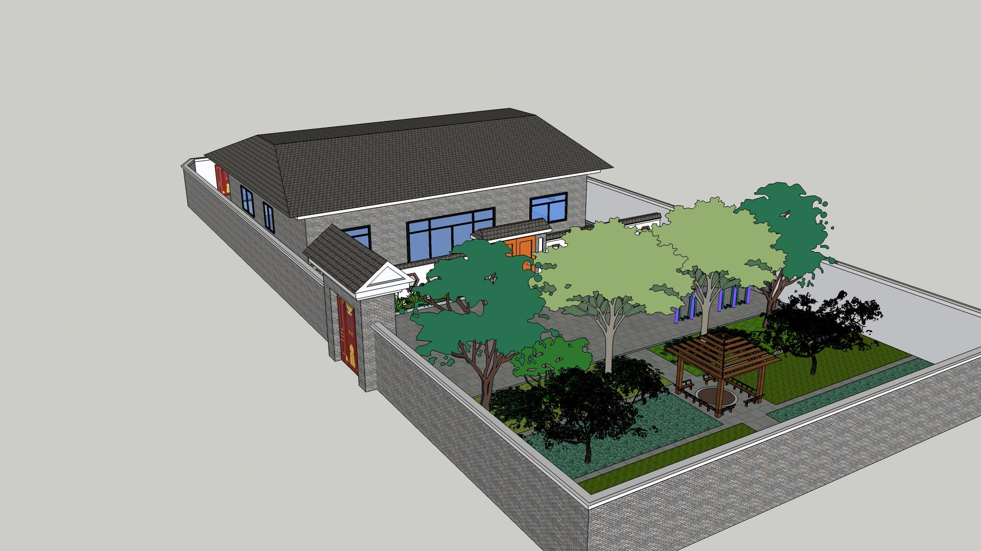 农村一层中式小别墅（春有百花秋有月，夏有凉风冬有雪）-8