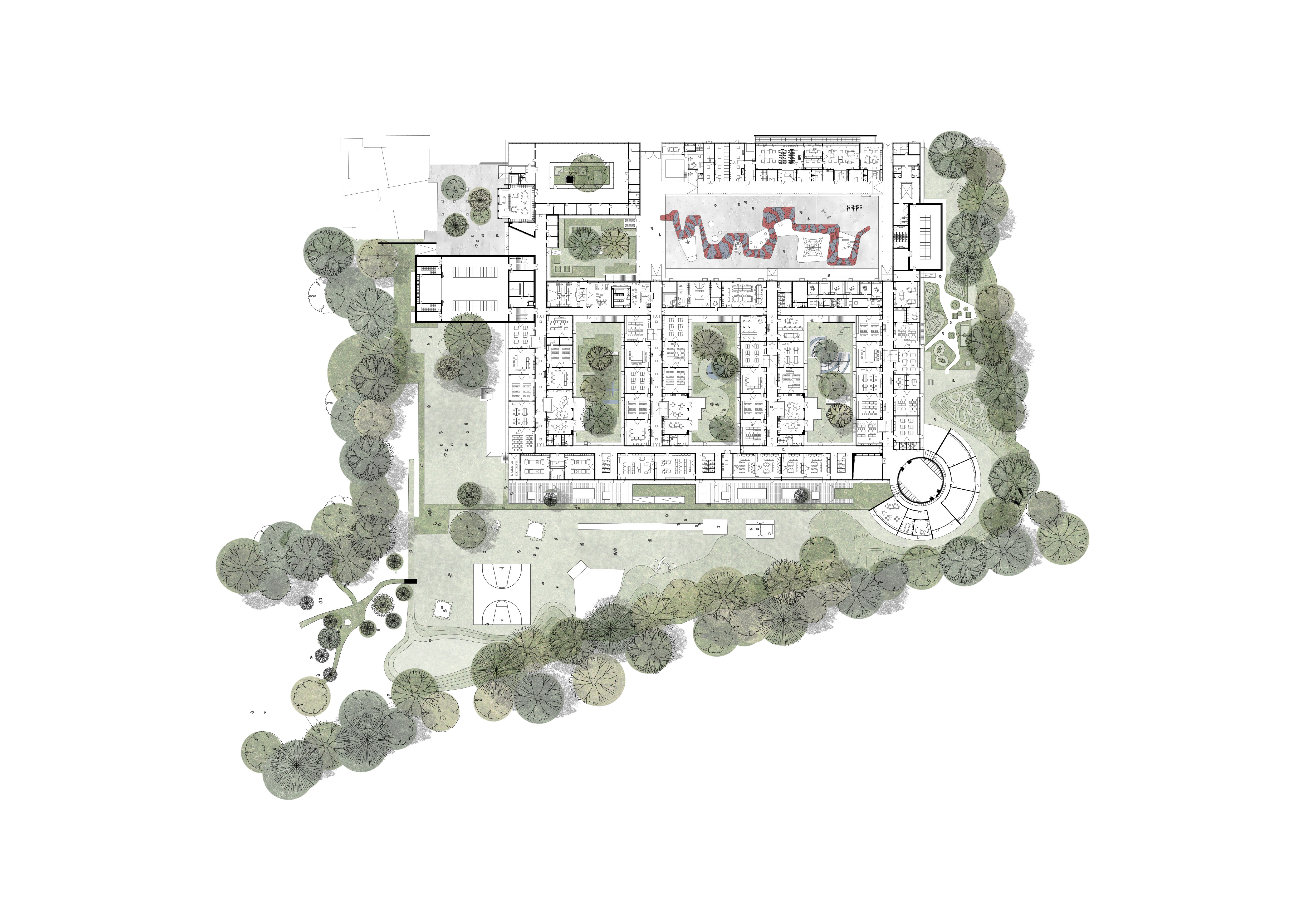 哥本哈根“Dyvekeskolen”小学现代化改造-19