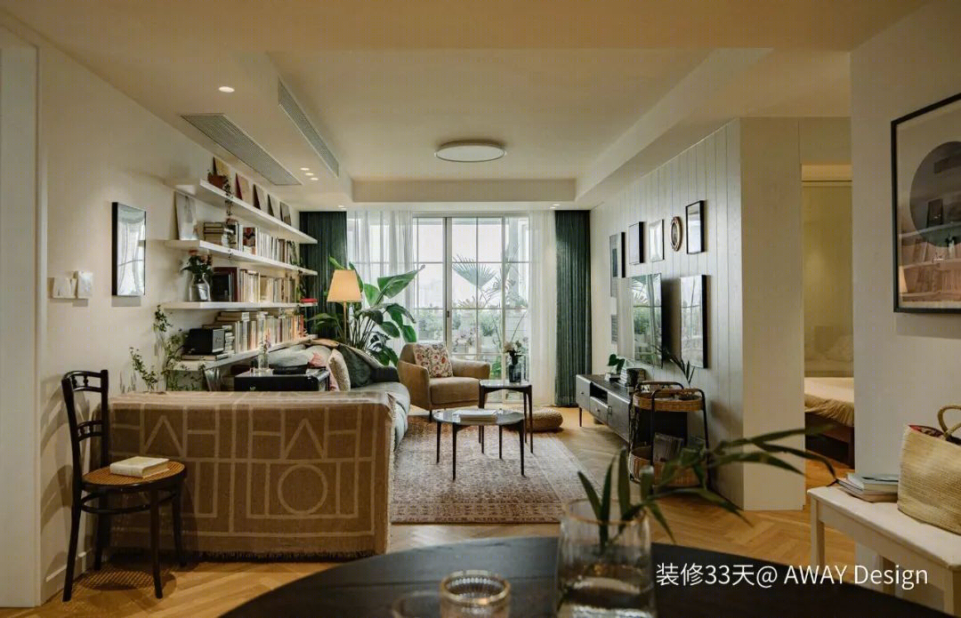 上海徐汇区复古绿调住宅丨中国上海丨AWAY Design（上海）-1