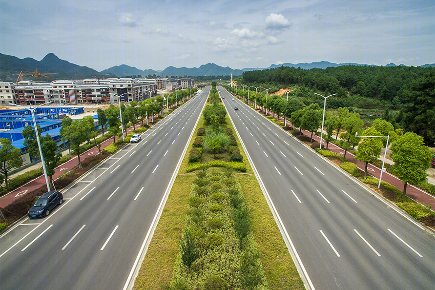 遵义市新浦新区长征大道道路景观-8